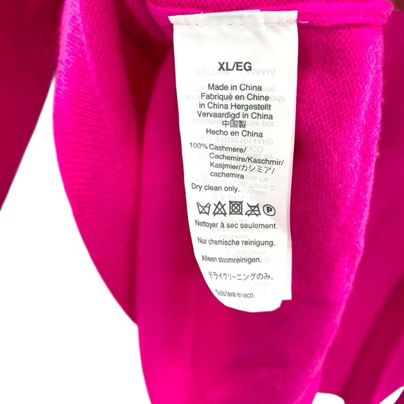 J. Crew Women’s Hot Pink Cashmere Sweater Crewneck - Picture 6 of 6